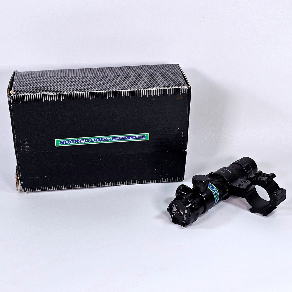 Rocket Dogg Green Laser Sight Tactical Adjustable Mount Black Metal Boxed Tested